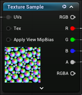 Texture sample node feeding the rain ripple material function.